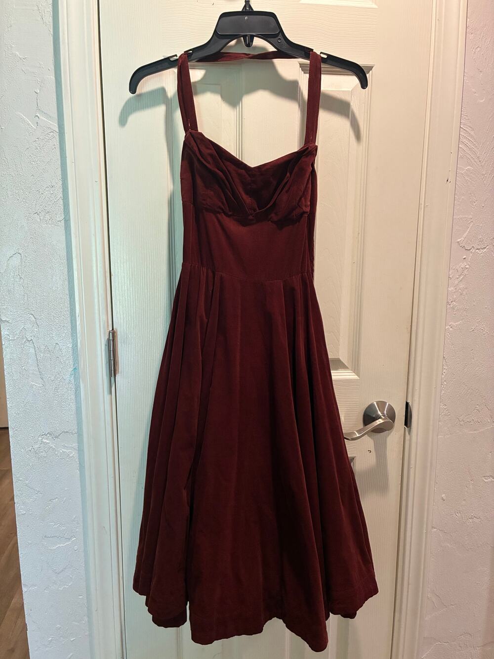 Collectible Vintage Piece: Girls From Savoy Rodna Corduroy Halter Dress Midi
